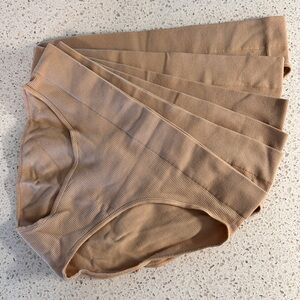 Aerie Nude Ribbed Bikini Panties - Pack of 6